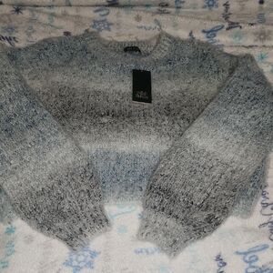 Wild Fable Fuzzy Knit Sweater - Blue Gray